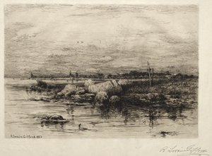 Mündung des Apponaganasett-Flusses, 1883 von Robert Swain Gifford