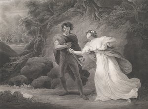 Pisanio und Imogen Shakespeare, Cymbeline, Akt 3, Szene 4, zuerst veröffentlicht 1801, neu aufgelegt 1852