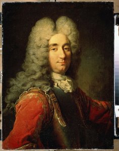 Porträt eines Mannes. Gemälde von Robert Tournieres (1667-1752). Öl auf Leinwand, Maße: 75 x 55 cm
