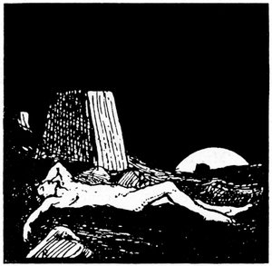 Zeichnung für das Buch Hiob, 1913 von Robert Traill Rose