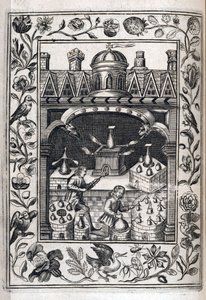 Zwei Alchemisten bei der Herstellung von Tränken