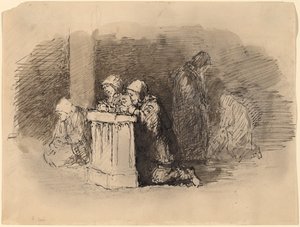 Betende Figuren in einer Kirche, Florenz von Robert Walter Weir