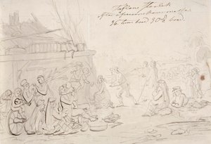 Szene im Hof eines Landgasthofs von Robert Wilhelm Ekman