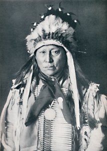 Ein Sioux-Häuptling in seiner Kriegsbemalung