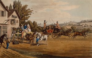 Eine Londoner Post- und Reisekutsche von Robert the Elder Havell