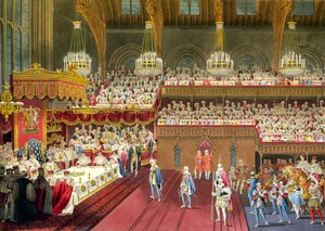 Das königliche Bankett, das Servieren des ersten Gangs, 19. Juli 1821