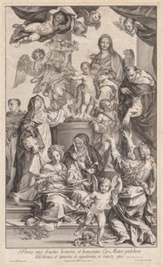 Jungfrau und Kind mit Heiligen, um 1720-1730