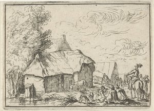 Lager bei einem Dorf von Robert van den Hoecke