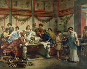 Ein römisches Fest Saturnalia, zweite Hälfte des 19. Jahrhunderts