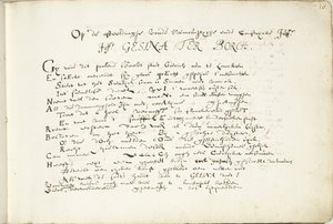Lobgedicht auf Gesina ter Borch (Teil eins)
