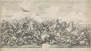Kampf zwischen Alexander dem Großen und Darius III von Robertus de Mol