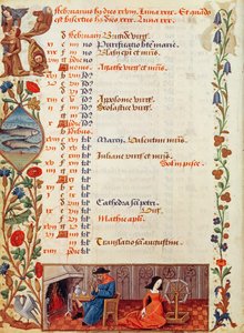 Ms lat 1173 Februar aus den Stunden von Charles d