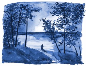 Blauer Waldsee-Einsamkeit von RodMacIver