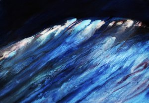 Tosende tiefblaue Welle