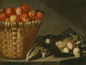 Obstkorb, Kohl, Mangold und Zwiebeln von Rodolfo Lodi