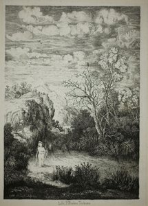 Badende Frau und Zeit von Rodolphe Bresdin
