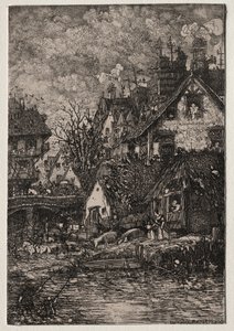 Eingang zu einem Dorf, 1861