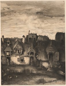 Fantasie-Bauernhaus von Rodolphe Bresdin