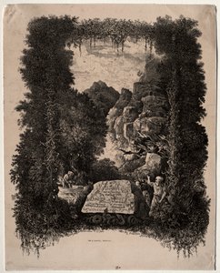 Erstes Frontispiz für Fabeln und Märchen von Thierry-Faletans von Rodolphe Bresdin