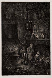 Flämisches Interieur von Rodolphe Bresdin
