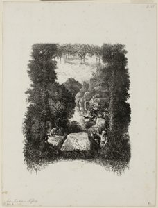 Frontispiz für Fabeln und Geschichten von Hippolyte de Thierry-Faletans von Rodolphe Bresdin