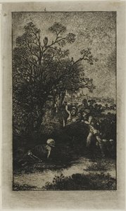 Jäger von Tod überrascht von Rodolphe Bresdin
