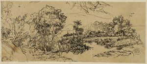Landschaft an der Westküste von Rodolphe Bresdin