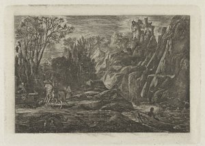 Reiter und Tod in der Landschaft von Rodolphe Bresdin