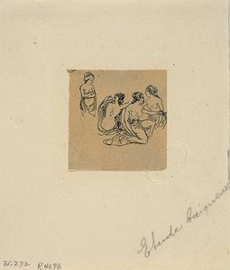 Studie von Badenden von Rodolphe Bresdin