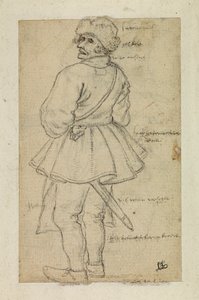 Mann von hinten gesehen (verso) von Roelandt Jacobsz and Bruegel Pieter the Elder Savery