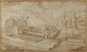 Ein Bagger auf einem Kanal von Roelandt Jacobsz. Savery