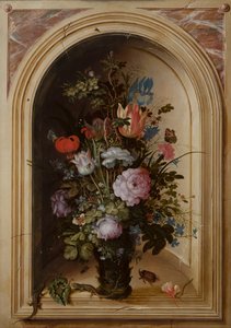 Blumenstrauß in einer Steinnische, 1615 von Roelandt Jacobsz. Savery