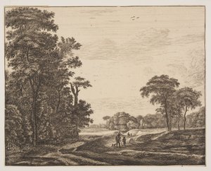 Platte 2, aus Sechs Ansichten im Wald von Den Haag von Roelant Roghman