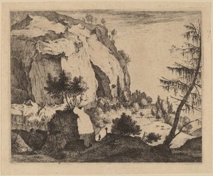 Felsige Landschaft mit Tanne: pl.4