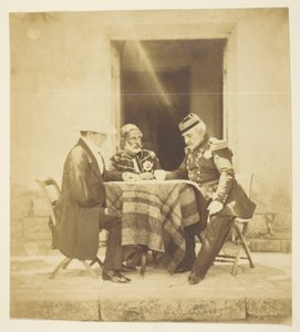 Kriegsrat: Lord Raglan, Omar Pacha und Pelissier, am Vorabend der Einnahme von Mankelen, Krim von Roger Fenton