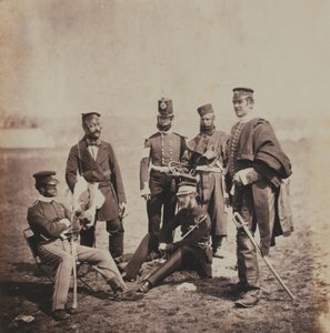 Brigadegeneral Charles Thomas Van Straubenzee (1812-92) und Offiziere der Buffs, aus einem Album mit 52 Fotografien im Zusammenhang mit dem Krimkrieg, 1855