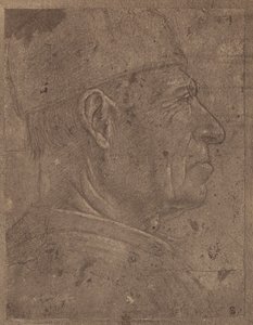 Zeichnung eines Männerkopfes im Profil von Agnolo Gaddi von Roger Fenton