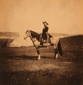 Porträt des französischen Generals Pierre Bosquet auf Pferd, Krimkrieg, Krim, Ukraine von Roger Fenton