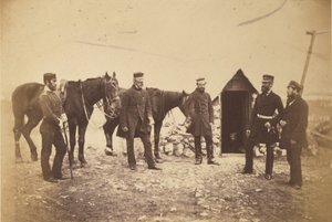 Generalmajor Garrett & Offiziere seines Stabes von Roger Fenton