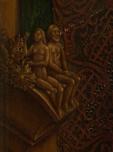 (Detail) von Lukas, der das Porträt der Jungfrau zeichnet von Rogier van der (after) Weyden