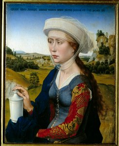 Triptychon der Familie Braque: „Darstellung der Heiligen Maria Magdalena“ (rechter Flügel) von Rogier van der Weyden