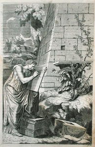 Klassische Szene eines Architekten bei der Arbeit, Illustration aus Chambrays 