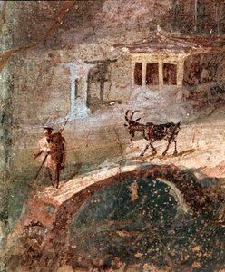 Ein Mann mit seiner Ziege von Roman