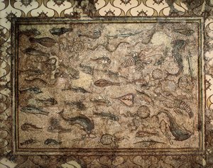 Römische Kunst: Fischmosaik von Roman