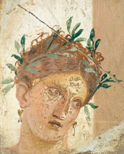 Gesicht eines jungen Mädchens, aus Herculaneum, Kampanien. Römische Zivilisation, 20-10 v. Chr. von Roman