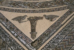 Haus des Orpheus, Orpheus umgeben von wilden Tieren (Detail) von Roman