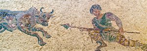 Jagdszene, Haus des Dionysos, Paphos, Zypern (Mosaik)