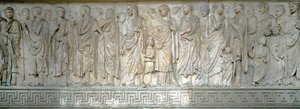 Prozession der kaiserlichen Makler von Kaiser Augustus - Marmorrelieffries von Roman