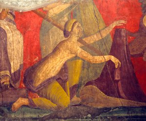 Initiationsriten des Dionysoskults, Fresko aus der Villa Dei Mysteri von Roman