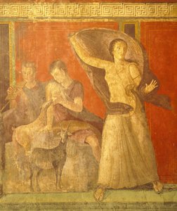Initiationsriten des Dionysoskults, Fresko aus der Villa Dei Mysteri von Roman